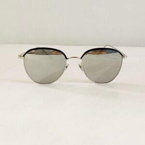 Linda Farrow Silver Round Sunglasses